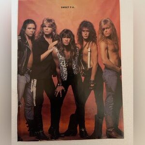 Vintage Rock Band Pinup of Sweet FA